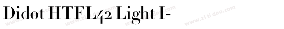Didot HTFL42 Light I字体转换